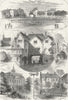 LONDON. Highgate 1880 old antique vintage print picture