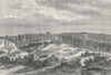 LONDON. Hampstead-Heath & Upper Flask. in 1840 1880 old antique print picture