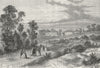 LONDON. Hampstead. Well Walk, about 1750 1880 old antique print picture