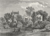LONDON. Hampstead-Belsize & Frognal. Priory 1880 old antique print picture