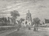 LONDON. Hackney Church, 1750 1880 old antique vintage print picture