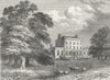 LONDON. Stoke Newington. Abney House, 1845 1880 old antique print picture