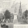 STOKE NEWINGTON. Watts Monument, Abney Park Cemetery 1880 old antique print