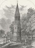 LONDON. Tottenham. High Cross, 1820 1880 old antique vintage print picture