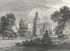 LONDON. Tottenham. Bruce Castle 1880 old antique vintage print picture