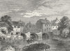LONDON. Lea, Stratford-Le-Bow. Bridge 1880 old antique vintage print picture