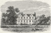 BRENTFORD. Boston House 1888 old antique vintage print picture