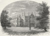 TWICKENHAM. Strawberry Hill in Walpole's Time (Sandby) 1888 old antique print