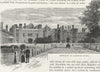 HAMPTON COURT PALACE. Approach to Hampton Court 1888 old antique print picture