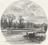 HAMPTON COURT PALACE. Hampton Court, from the river 1888 old antique print