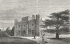 NORWOOD/SOUTHALL. Twyford Abbey 1888 old antique vintage print picture