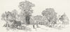 LONDON. Village of Edgware (from a sketch made in 1858) 1888 old antique print