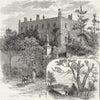 LONDON. Finchley Manor House & Turpin's Oak 1888 old antique print picture