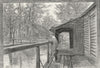 WALTHAM. The Powder Mills, Waltham. Middlesex 1888 old antique print picture