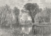 ENFIELD & WALTHAM. On the Lea. Middlesex 1888 old antique print picture