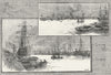 PLAISTOW AND EAST HAM. The Royal Albert Docks. Looking West & East 1888 print