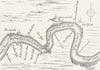 RIVER THAMES IN LONDON. Ratcliffe/Wapping to Woolwich, in 1588 1888 old map