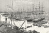 LONDON DOCKLANDS. West India Docks 1888 old antique vintage print picture