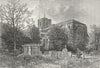 ESSEX. Waltham Abbey 1888 old antique vintage print picture