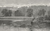 RICHMOND UPON THAMES. View of the Thames at Richmond 1888 old antique print