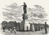 WOOLWICH BARRACKS. The Crimean Memorial, Woolwich 1888 old antique print
