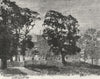 WEST WICKHAM. Wickham Church 1888 old antique vintage print picture