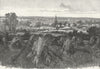 CROYDON. Croydon, from the South-East 1888 old antique vintage print picture