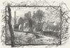 CROYDON. Waddon Mill 1888 old antique vintage print picture