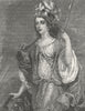 LONDON. Lady Castlemaine. Ireland 1888 old antique vintage print picture
