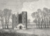 ESHER AND CLAREMONT. Wolsey's tower. Surrey 1888 old antique print picture