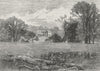 ESHER AND CLAREMONT. Claremont. Surrey 1888 old antique vintage print picture