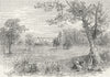 KINGSTON-UPON-THAMES . Coombe House 1888 old antique vintage print picture