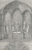 RICHMOND PARK.. From Merlin's Cave 1888 old antique vintage print picture