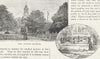 KEW. Kew Church-Exterior; Gainsborough's tomb 1888 old antique print picture