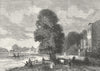 BARNES. Barnes Terrace in 1823 (from a print) 1888 old antique picture