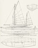 SAILING. Centre-Board Boat plan. 'Zythum' 1891 old antique print picture