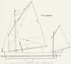 BOATS. Large balance lug sail. 'The Queenie' 1891 old antique print picture