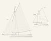 SAIL PLANS. 'Ruby' 18 Ft Gig; 'Mystery' Sheer plan 1891 old antique print