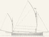 YACHTS. Standing Lug Rig. Sail plan for 17ft boat 1891 old antique print