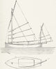 BOATS. Chinese Lug Sail. Main & Mizen Rig plan 1891 old antique print picture