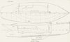 BOAT PLAN. Centre-board Yacht. Sloop'Pollywog' 1891 old antique print picture
