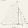 BOAT PLAN. Centre-board Yacht. Bembridge & Rig 1891 old antique print picture