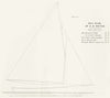 YACHTS. Sail Plan of 2-5 Rater 1891 old antique vintage print picture