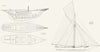 SAILING. 'Vivid' cabin, Sail, Rig Plan-LARGE 1891 old antique print picture