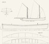 SAILING. Sail Plan 'Yarmouth Yawl' 1891 old antique vintage print picture