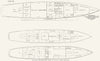 STEAM YACHT CABIN PLAN. 'Primrose' 'Celia', Payne 1891 old antique print
