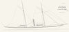 YACHT. Sail Plan. 'Maid of Honour', Cawdor-LARGE 1891 old antique print