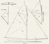 BOATS. sail plan 1891 old antique vintage print picture