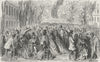 SPAIN. La Rambla, at Barcelona 1880 old antique vintage print picture