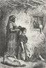 SPAIN. Toilet of Gipsy girl at Diezma 1880 old antique vintage print picture